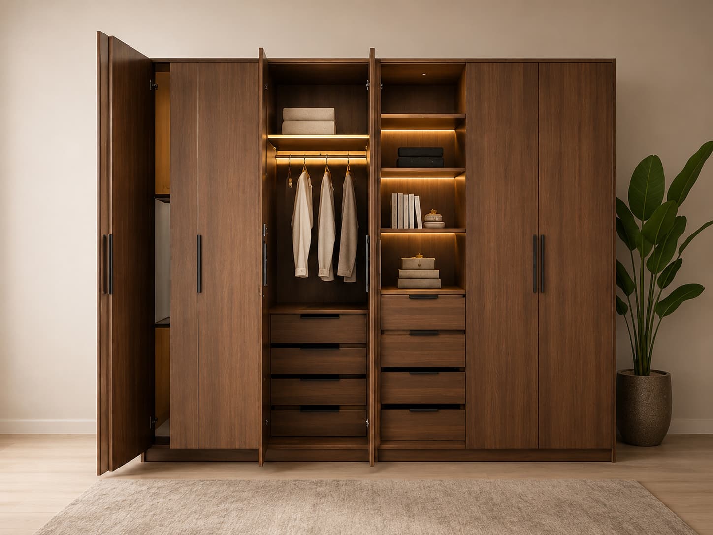 Custom Wooden Wardrobe